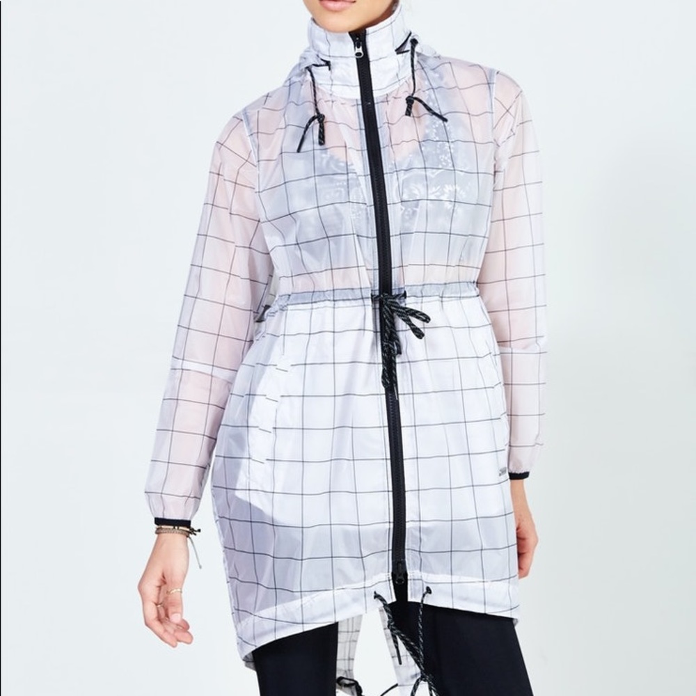 Urban outfitters without walls grid rain jacket